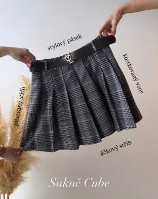 ✨ Klasická kostkovaná sukně, která nikdy nevyjde z módy.🖤 #ootd #fashionstyle #skirtlove #checkskirt #fashioninspo...
